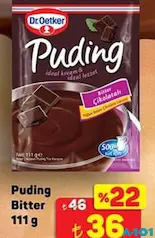 DR. OETKER BİTTER ÇİKOLATALI PUDİNG 111 G fiyat ve kampanya bilgisi